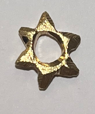 9ct Gold individually hand carved Star of David large