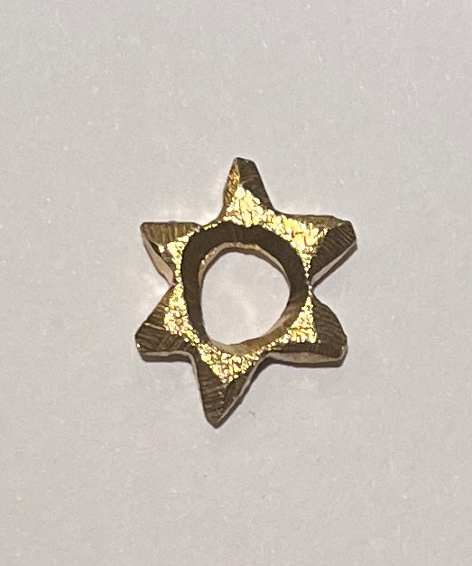9ct gold Individually hand carved Star of David small